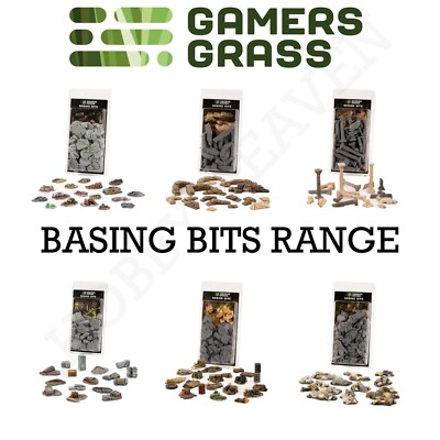 Gamer Gras Basing Bits Sortiment 28 mm Miniatur Landschaft kombinierter Versand RM24