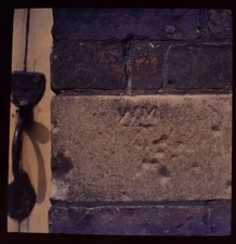 Magic Lantern Slide WALTER MITCHELLS INITIALS MELBOURN ST ROYSTON 1959 VINTAGE  