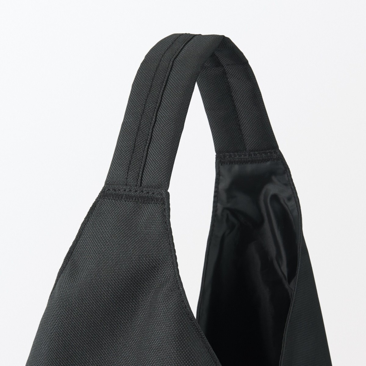 MUJI Water Repellent One Shoulder Bag Black with Exterior