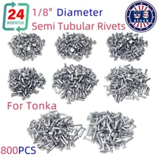 For Tonka 1/8" Diameter Super Assortment Toy Parts Semi Tubular Rivets 800 Piece