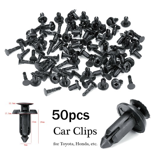 50x 8mm Door Trim Moulding Clip Retainer Bumper Fastener Kit For Toyota - Picture 2 of 10