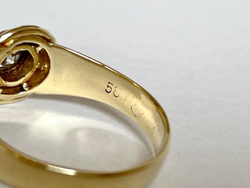 RING mit 0,65 ct. ALTSCHLIFF DIAMANT aus 585 / 14 KARAT GOLD - Picture 8 of 9