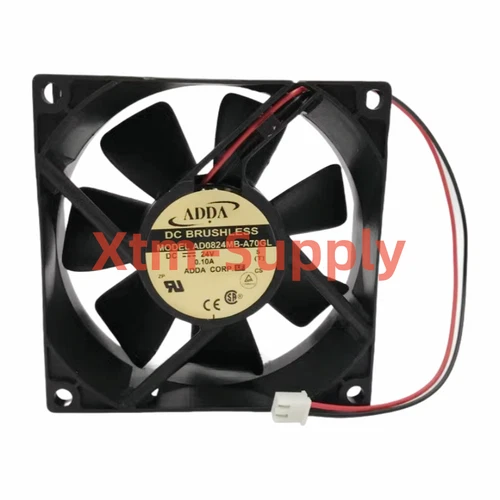 1pc AD0824MB-A70GL ADDA Cooling Fan 24V 0.10A 8CM 80mm Inverter Double Ball 2pin