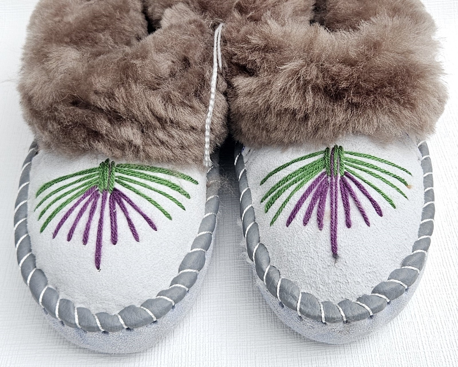 APL PELLICCIA DI AGNELLO calde PANTOFOLE taglia 42 NUOVE pelle di pecora pelle lana vergine fatte a mano (3)