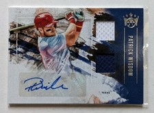 2019 Diamond Kings Patrick Wisdom Dual Relic Auto RC #DMS-PW Chicago Cubs