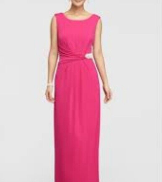 Ellen Tracy Jersey Cowl with Embellishment Gown Dress Sz 8 Pink *618 Ellen Tracy Jersey Cowl with Embellishment Gown Dress Sz 8 Pink *618