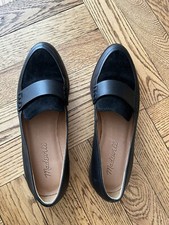 Pre-Owned Madewell The Alex Loafer in Leather and Suede Black Size 5.5M