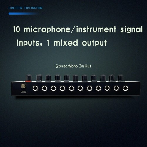 Advanced 10Way Sound Mixer for Superior Sound Blending in Recording Broadcasting - Picture 6 of 8