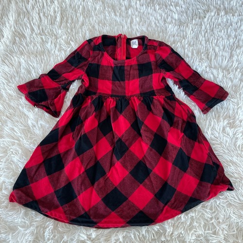 GAP Kids Buffalo Plaid Bell Sleeve 