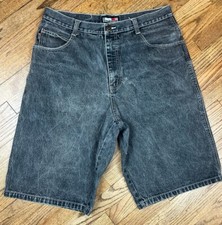 Southpole Jean Shorts Mens 38 Denim Jorts Hip Hop Baggy Skater Wide Leg