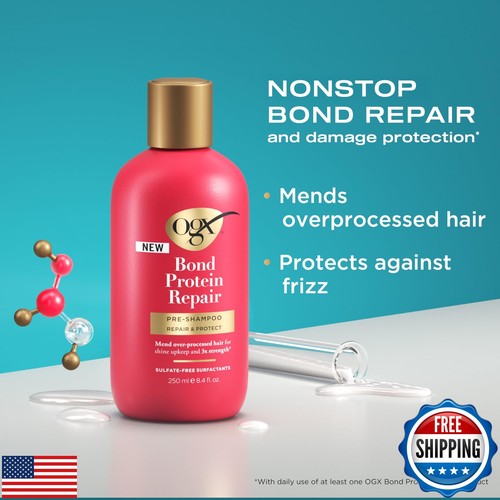 OGX Repair and Protect Bond Protein Repair Pre-Shampoo, Pre-Shampoo Hair Trea - Picture 2 of 5