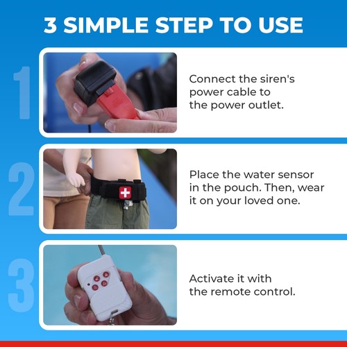 swimming pool alarm Water Safety Personal Alarm Wearable by the Water - Picture 15 of 16