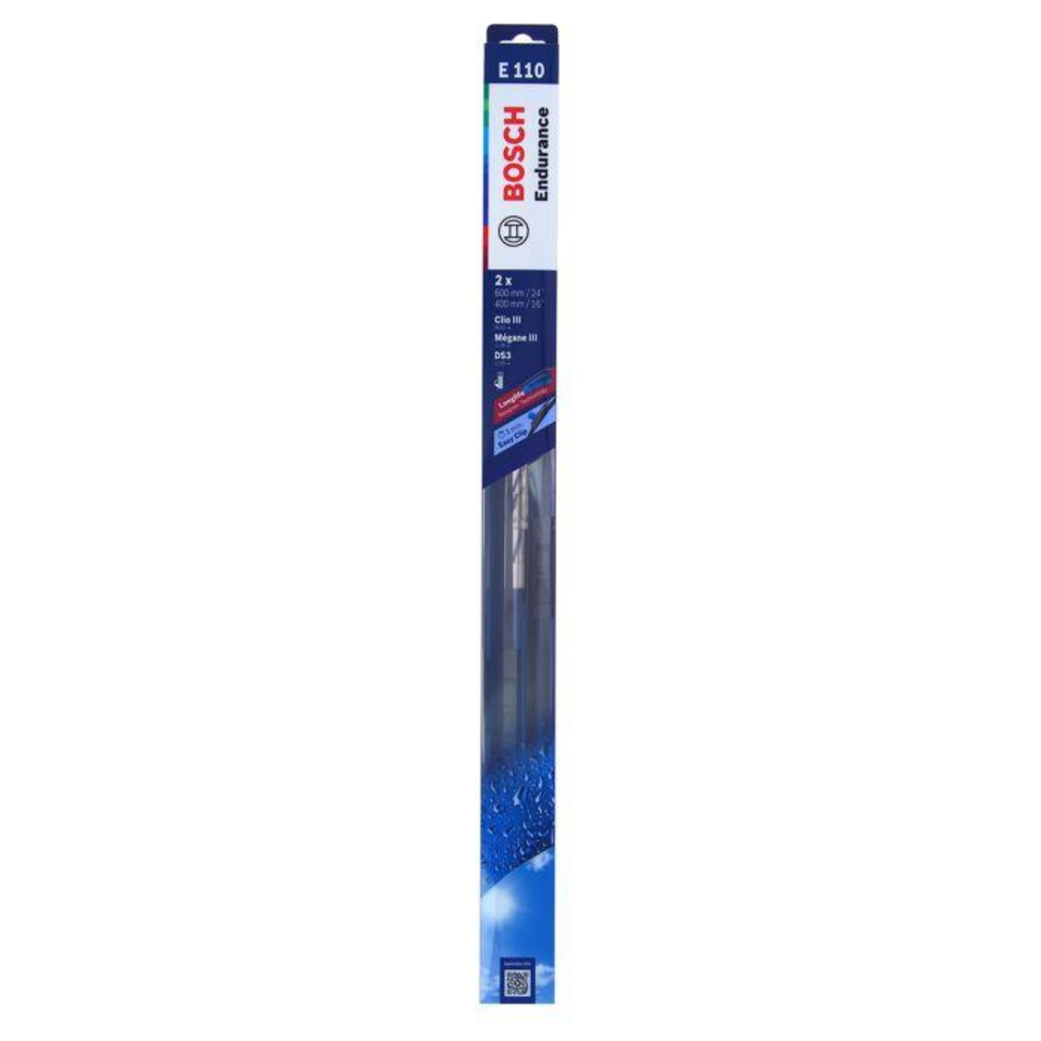 BOSCH E110 Essuie-glace Kit Plat Endurance haute technologie aérodynamique