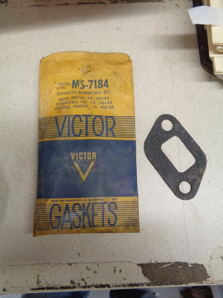 Juego de juntas de colector de escape Victor MS-7184 1961 63 Oldsmobile F85 Buick Tempest Foto 4 de 4