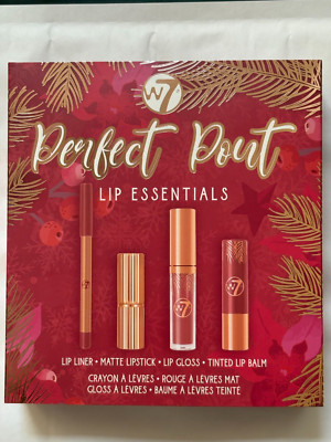 W7 Perfect Pout Romantic Lip Essentials Geschenkset mit 4 Teilen