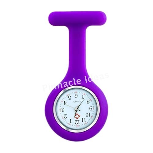 Battery Silicone Nurse Watch Brooch Medical Pendant Nursing Tunic Pocket Clip - Picture 8 of 19