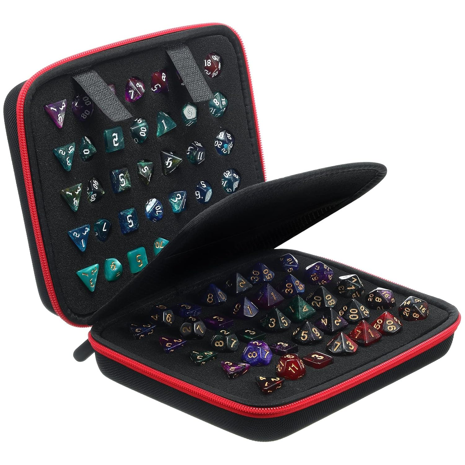Dice Case with Removable Tray for DND Role Playing Table Games Holds 70 Dice