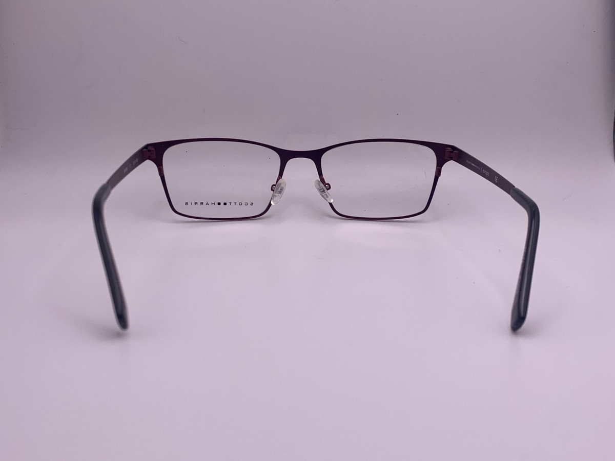 Scott Harris‎ Europa Eyeglasses Frame Only SH-574 52-17-140 Burgundy Blue Gray Scott Harris Europa Eyeglasses Frame SH283 C1 Womens  main image 4