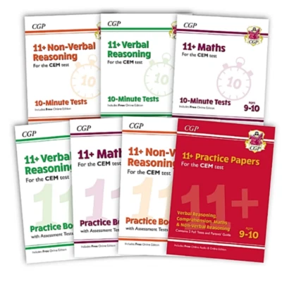 11+ CEM Practice 7-book Bundle - for Ages 9-10 KS2 Study Assessment