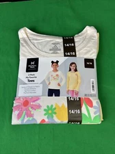 Members Mark 2 pack My Favorite Tees FLOWER SIZE 14/16