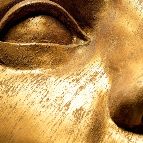 Extra Large 3D Wall Art Face Sculpture | Gold Finish | Hand Painted | Made in UK - Picture 11 of 11