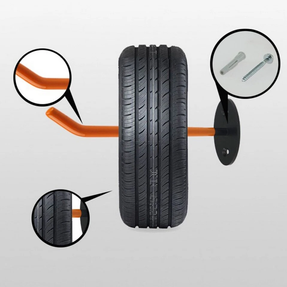 8x Reifenhalter Reifen Wandhalterung für Autoreifen Felgen Wandhalter Stahl - Bild 3 von 4