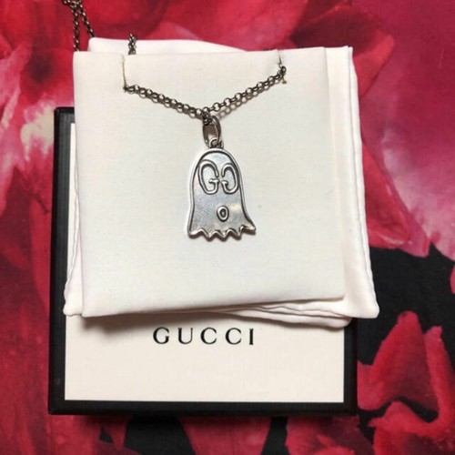 GUCCI Ghost Necklace Silver Jewelry 