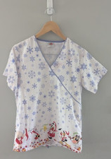 Womens Scrub Top S, Looney Tunes Santa Characters ..Christmas
