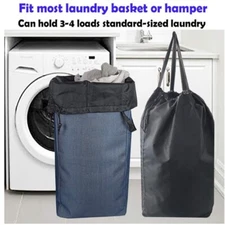 US 1PC Polyester Drawing Portable Laundry Bag Great for College or Laundromat 