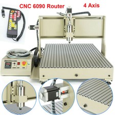 USB 4 Axis Router 6090 CNC Engraver 3D Milling Cutter Engraving Machine RC 1.5KW