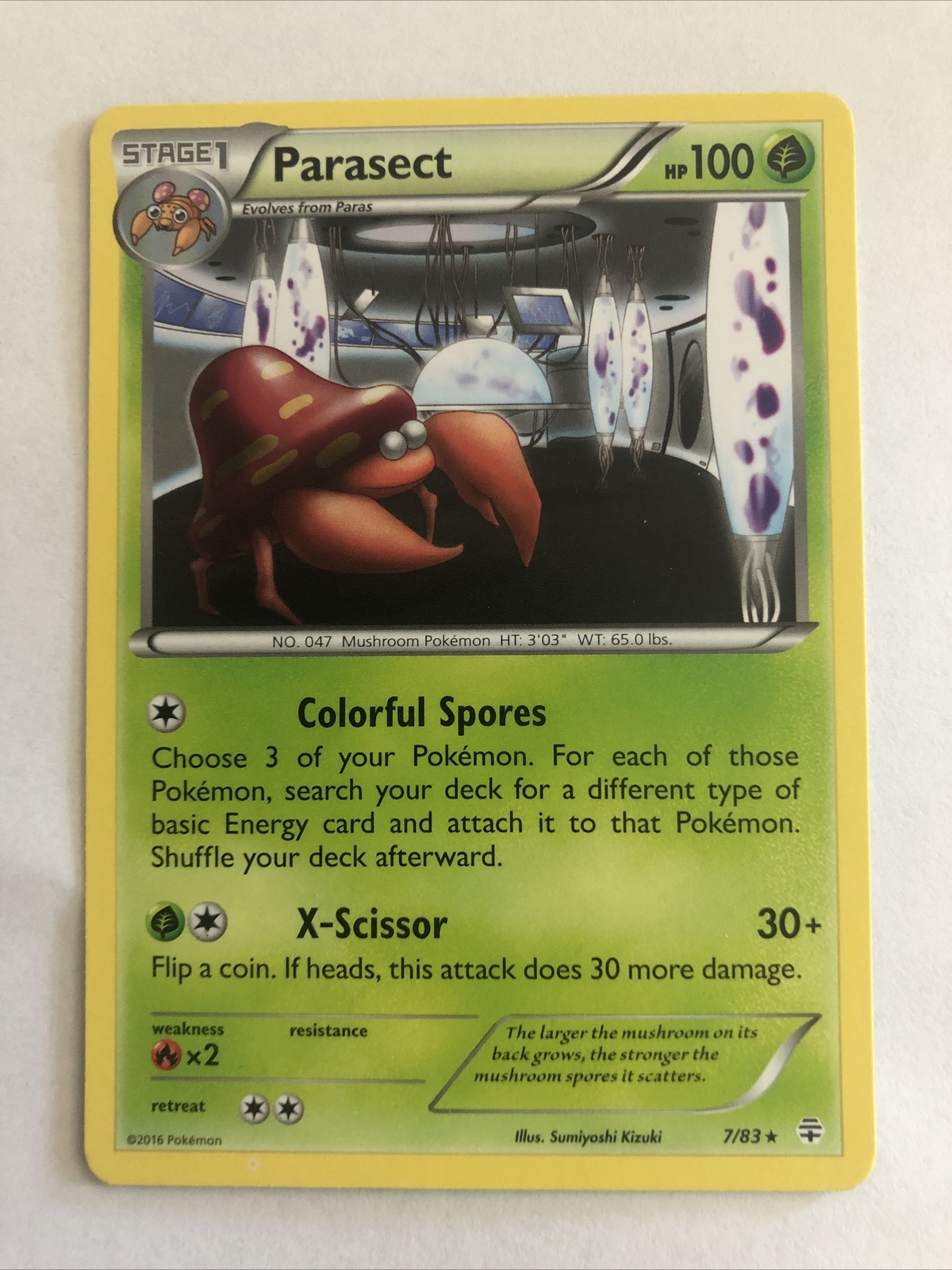 PARASECT - 7/83 - XY GENERATIONS - Rare - Pokemon Card - NM