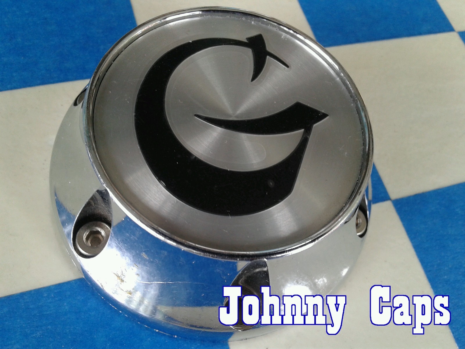 G Racing Wheels Chrome Center Caps #N/A Custom G-Racing Wheel Center Cap (1)