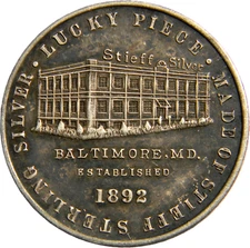 Baltimore MD Stieff Co. Lucky Silver Token (03303)