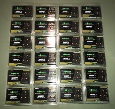 24 Packungen Korda Kaptor Haken Größe 8 Choddy Barbless Karpfenangeln Unkraut 240 Haken