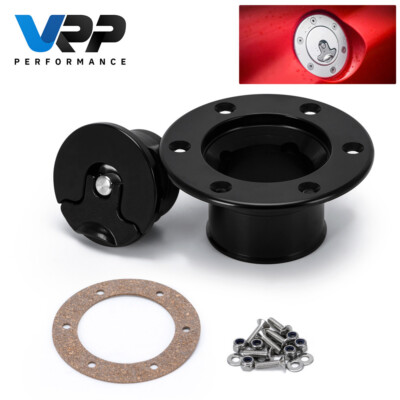 Fuel Filler Neck Up Gas Flush Mount Universal Billet Aluminum 6 Holes ID: 35.5MM