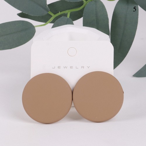 Women Earrings Candy Color Spray Paint Ear Studs Acrylic Round Earrings x - Picture 13 of 43