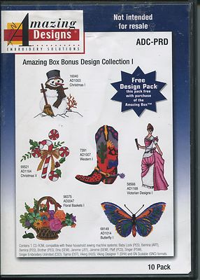 Amazing Designs Embroidery Solutions CD Collection Software Win 98/Millennium/XP