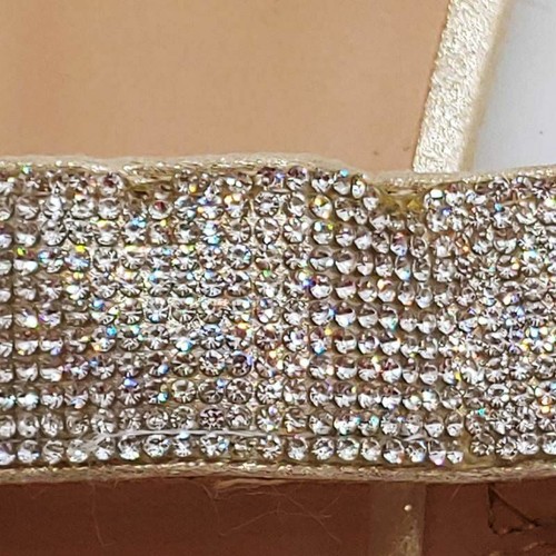 Call It Spring Womens Rosalia Slide Sandals Champagne Rhinestone Slip On 6 - Picture 10 of 10
