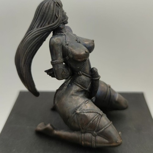 Chinese bronze Statue Body Art girl 1pc collectable art - Afbeelding 1 van 8