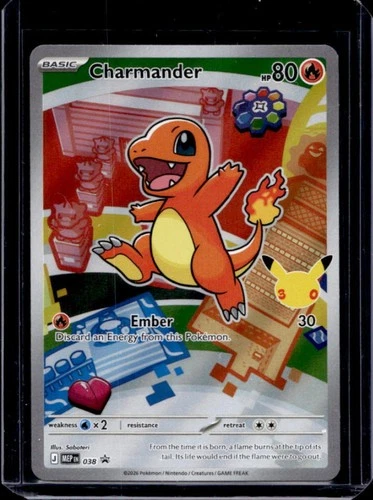 2025 Pokemon MEP Black Star Promos Charmander First Partner Illustration #038