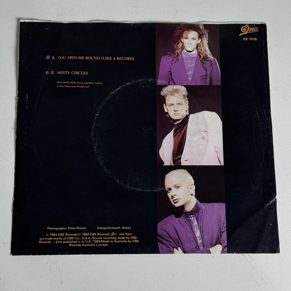 Dead Or Alive You Spin Me Round Like A Record Vinyl Single 45rpm Epic ES1018 - Image 2 of 4