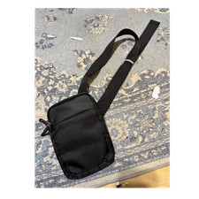Black Mens Crossbody Bag Adjustable Strap Zip...