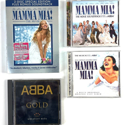 Mamma Mia Stage + Screen Soundtracks + Special DVD Movie + ABBA Hits 4 Item Lot