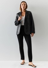 NWT Quince Ultra-Stretch Ponte Straight Leg Pants in Black