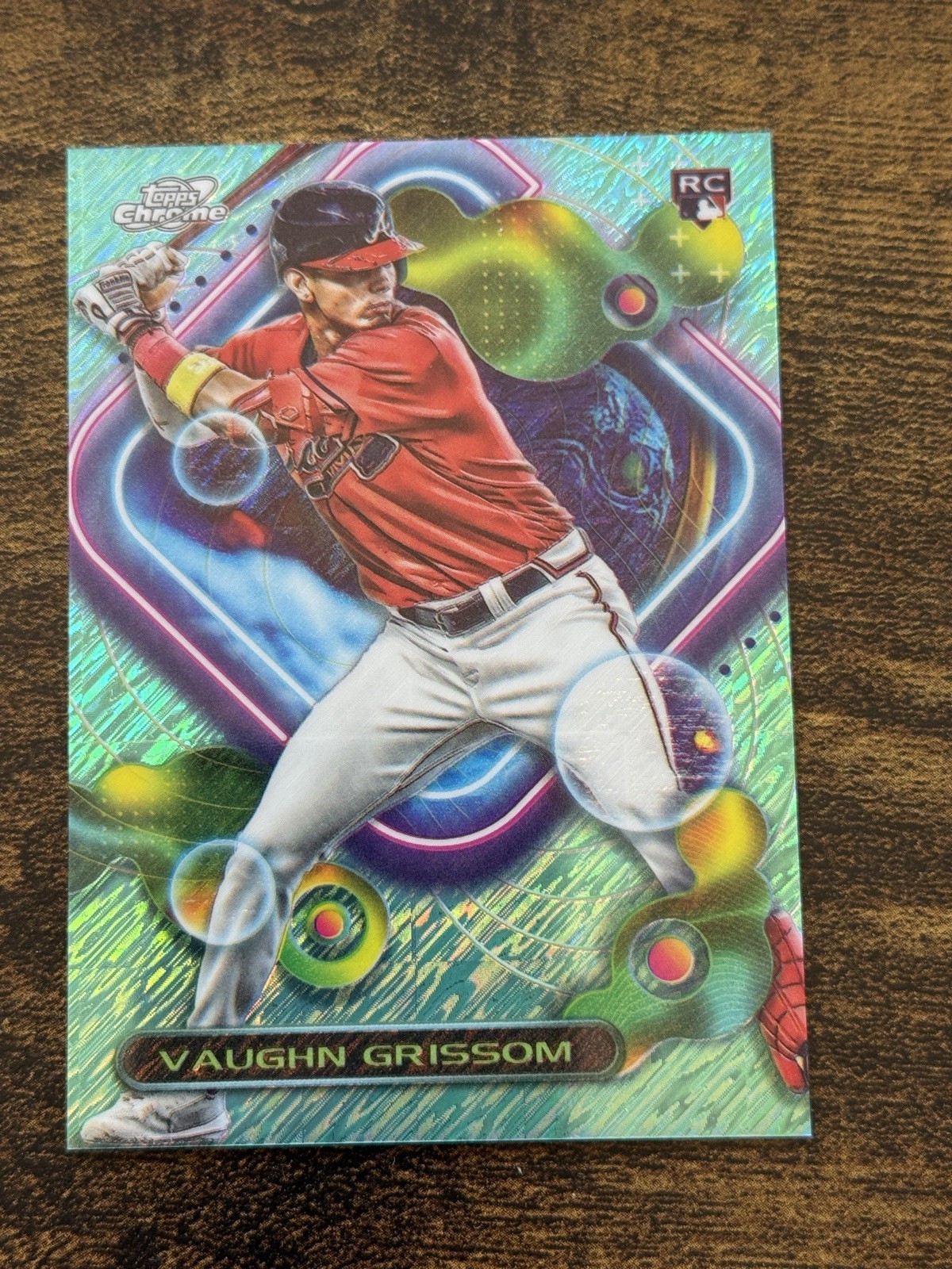 2023 Topps Cosmic Chrome - Vaughn Grissom #94 Aqua Equinox Refractor /199 (RC)