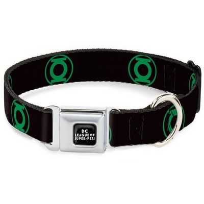 Dog Collar DCFB-DC LEAGUE OF SUPER-PETS Logo Full Color Black/White  (US IMPORT)