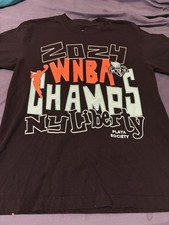 2024 New York Liberty WNBA Champions Playa Society Graphic T-Shirt Black Size S