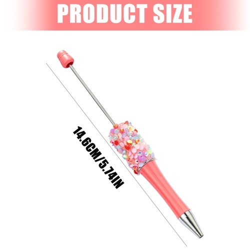 6Pieces Beadable Ballpoint Pen Back Inks Smooth Writing Office School Supplies - Picture 6 of 20