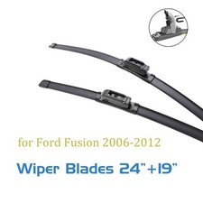 Windshield Wiper Blades 24 19 For Ford Fusion 2006-2012 Front 2 Pcs J-hook Windshield Wiper Blades 24 19 For Ford Fusion 2006-2012 Front 2 Pcs J-hook