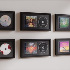 CD Display Frame Solid Wood Self Standing 14.4x7.7 Inch Home Decor Display Holde